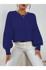 كنزة AQE FASHION لون أزرق غامق