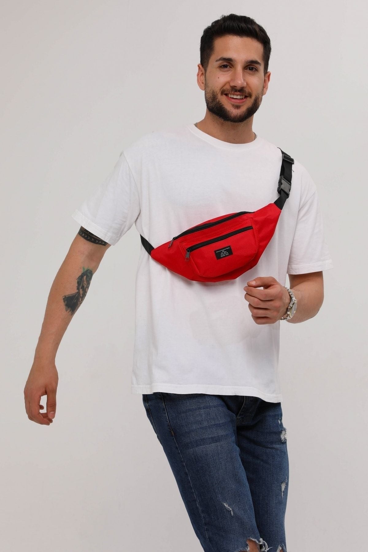 حقيبة خصر D'VERS لون أحمر