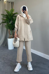 طقم HAZA MODA لون بيج