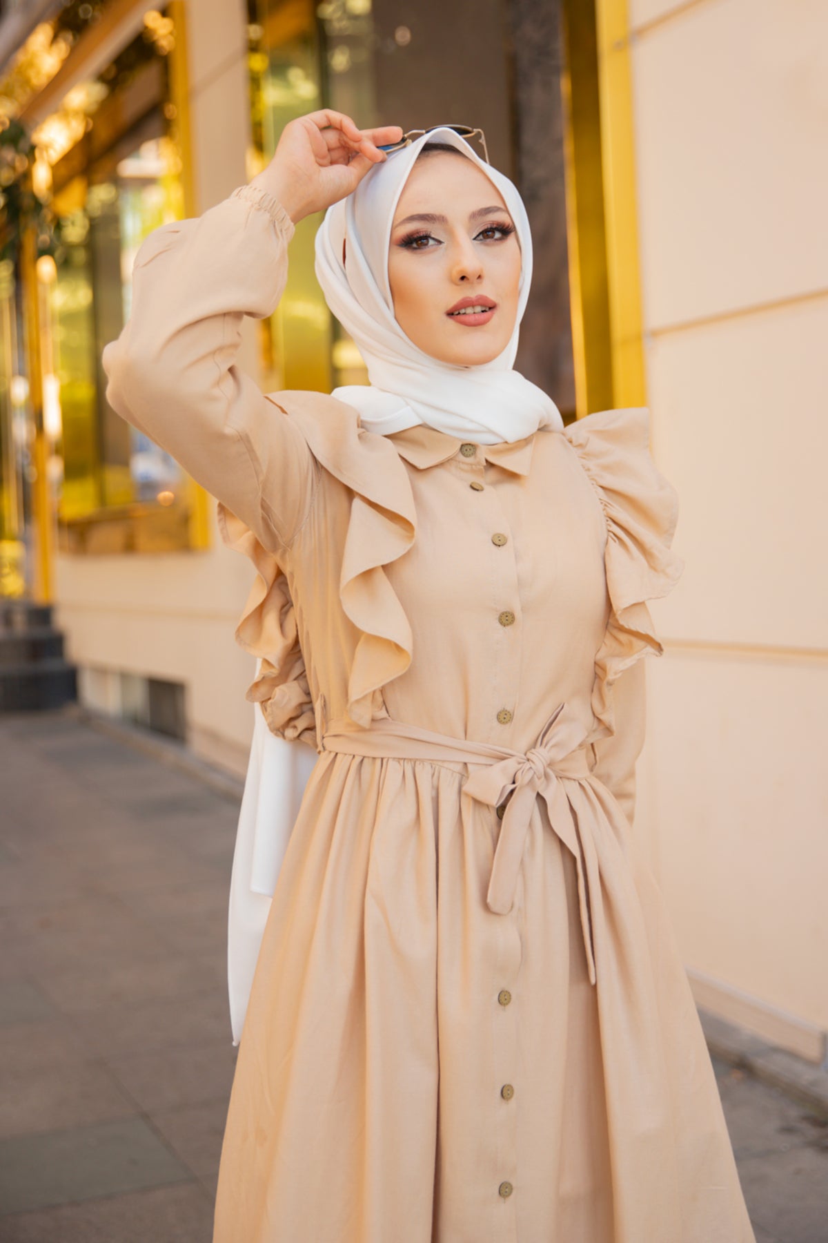 عباية TOFİSA لون بيج