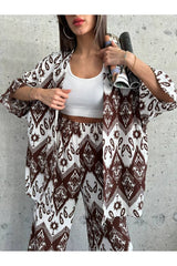 طقم DEEFWEAR لون بني