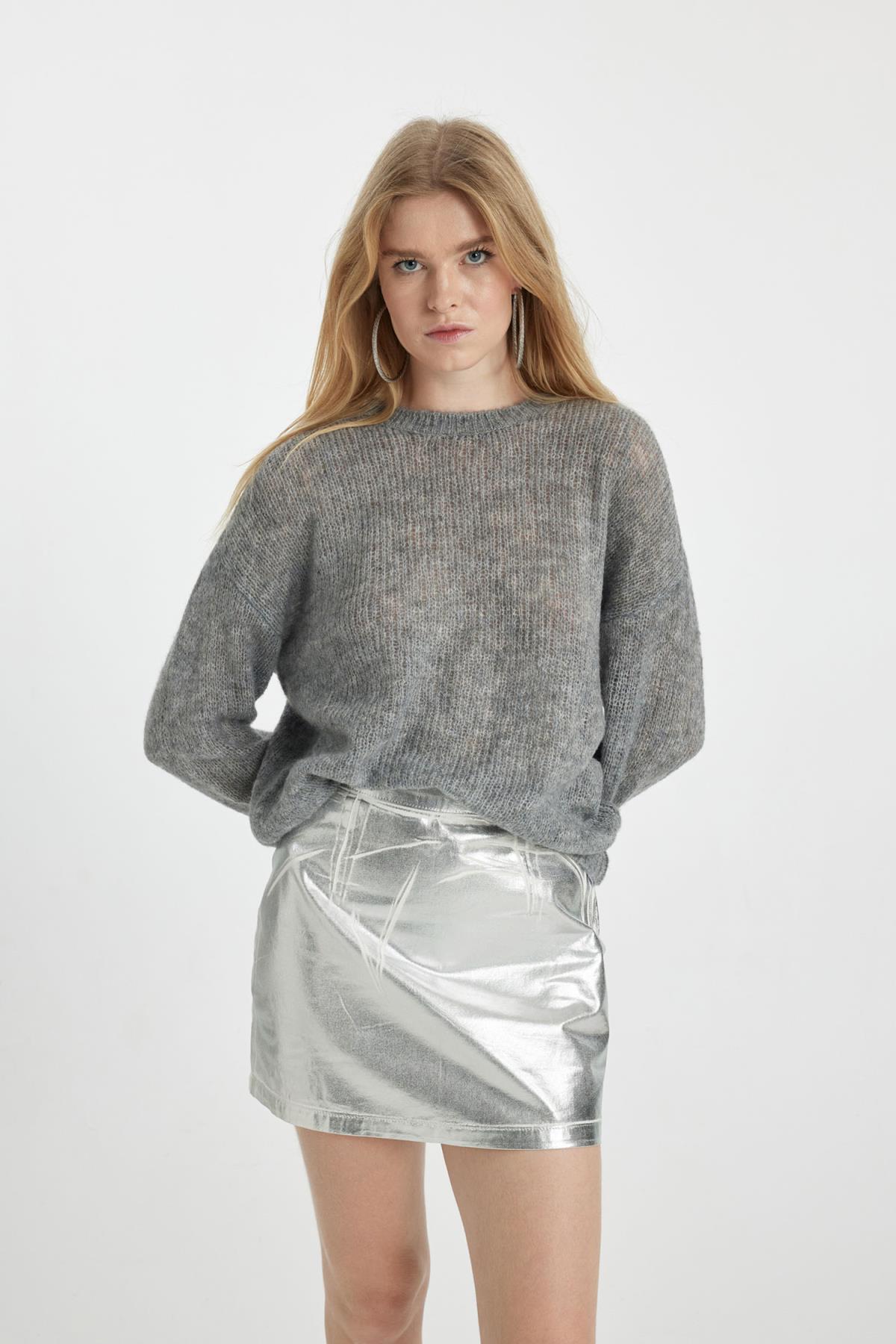 كنزة Defacto لون رمادي