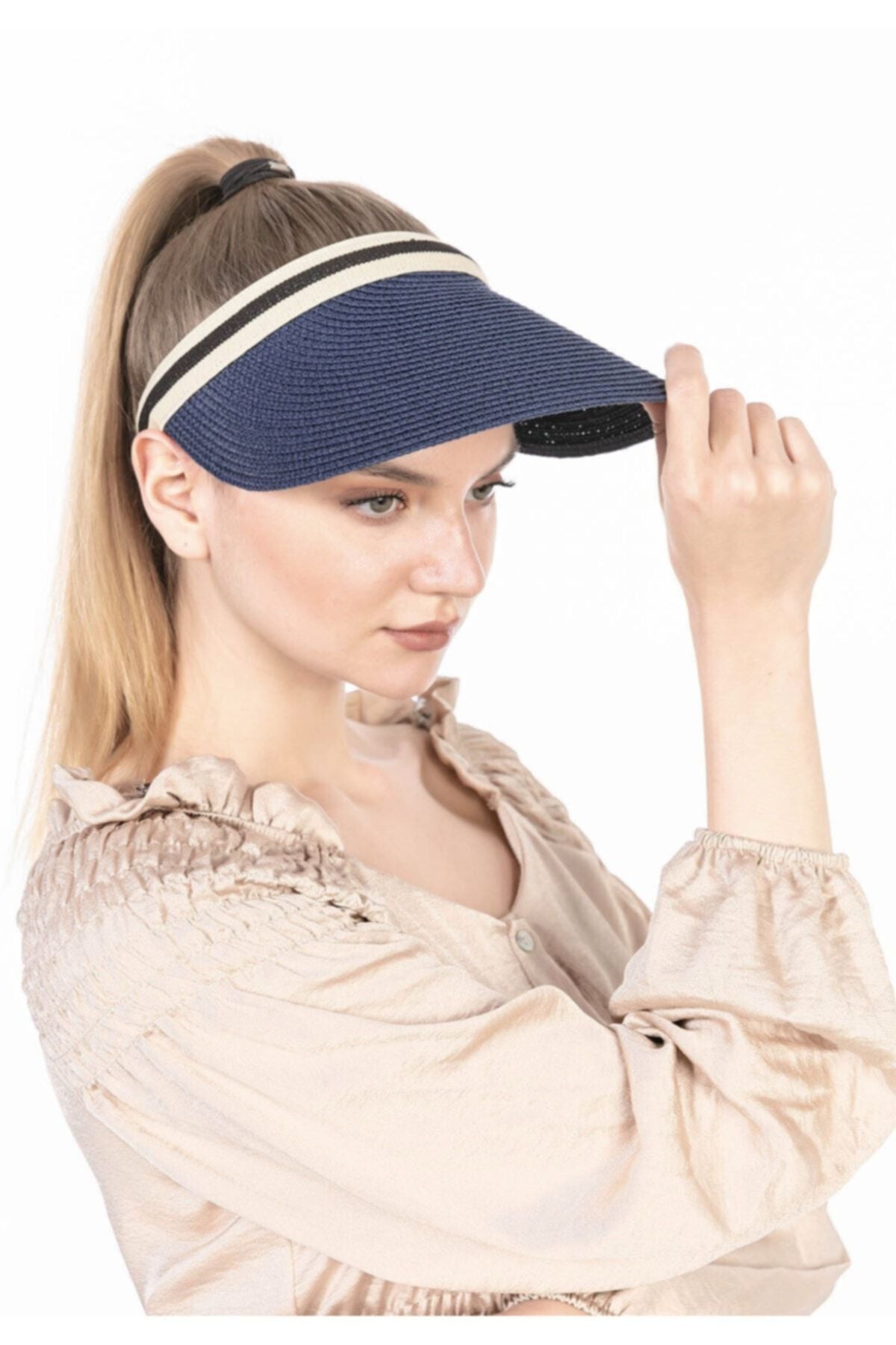 قبعة Luminos Butik لون أزرق غامق