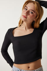 بلوزة Happiness İstanbul لون أسود