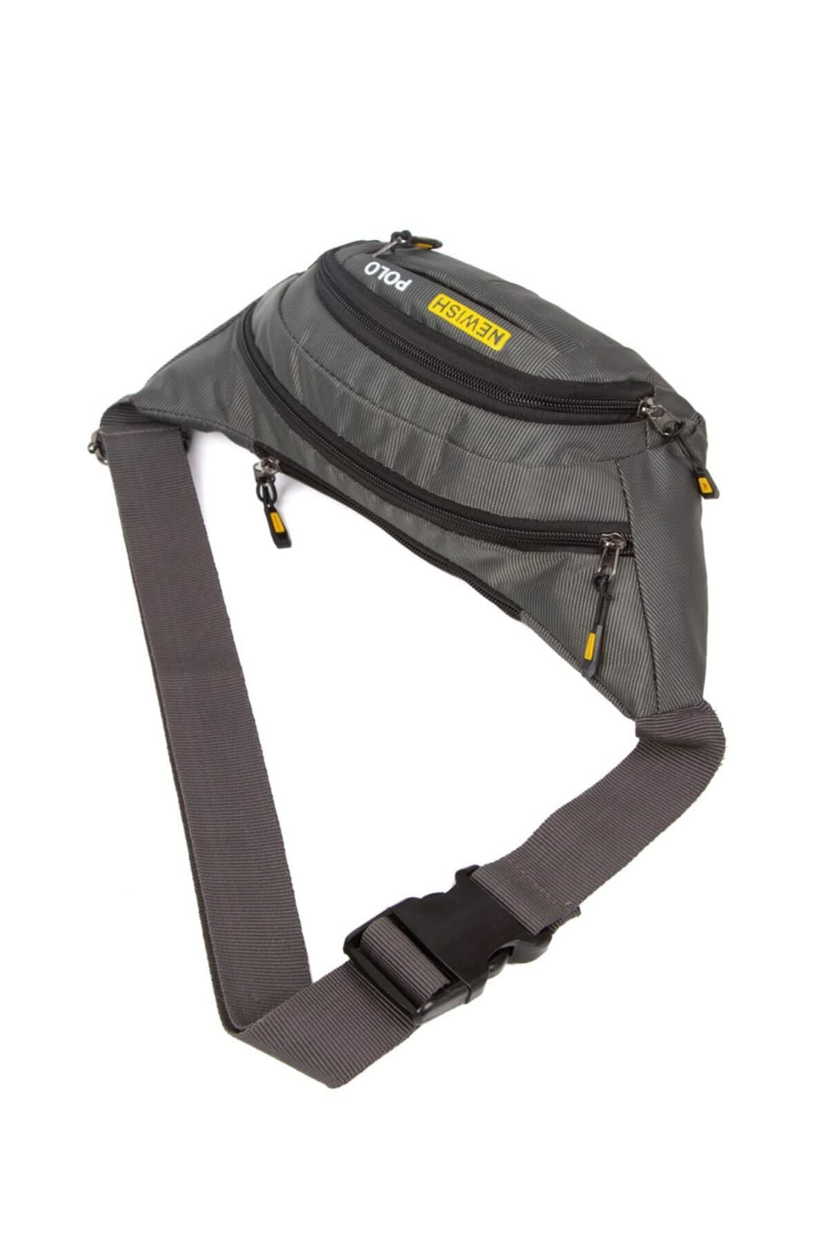 حقيبة خصر Newish Polo لون رمادي