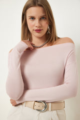 بلوزة Happiness İstanbul لون زهري