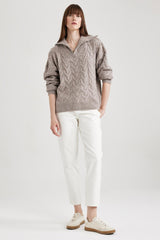 كنزة Defacto لون رمادي