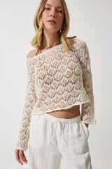 بلوزة Happiness İstanbul لون بيج