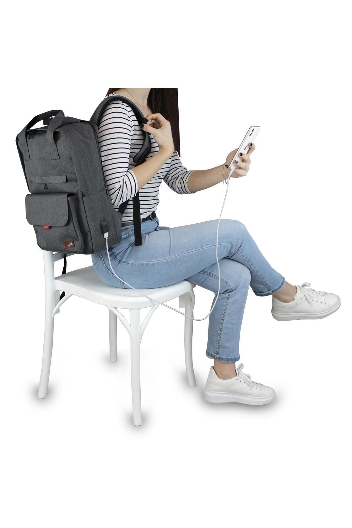 حقيبة كتف My Valice لون رمادي