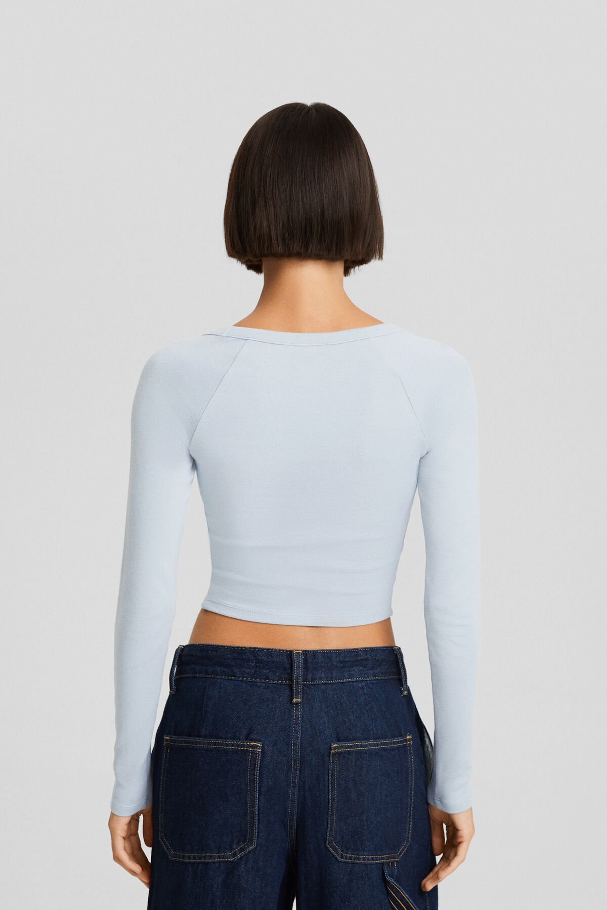 تيشيرت Bershka لون معدني