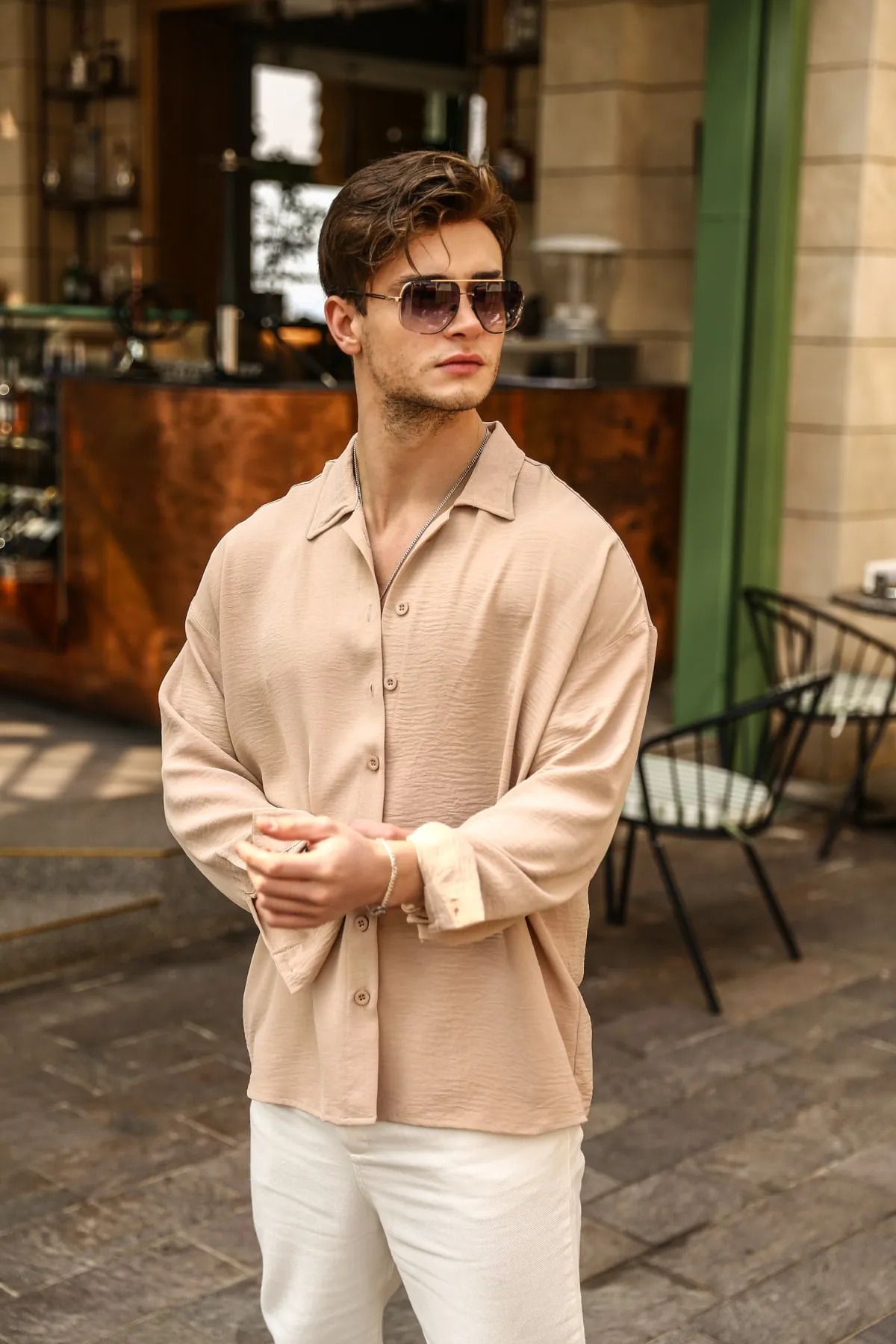 قميص Gray Clothing لون بيج