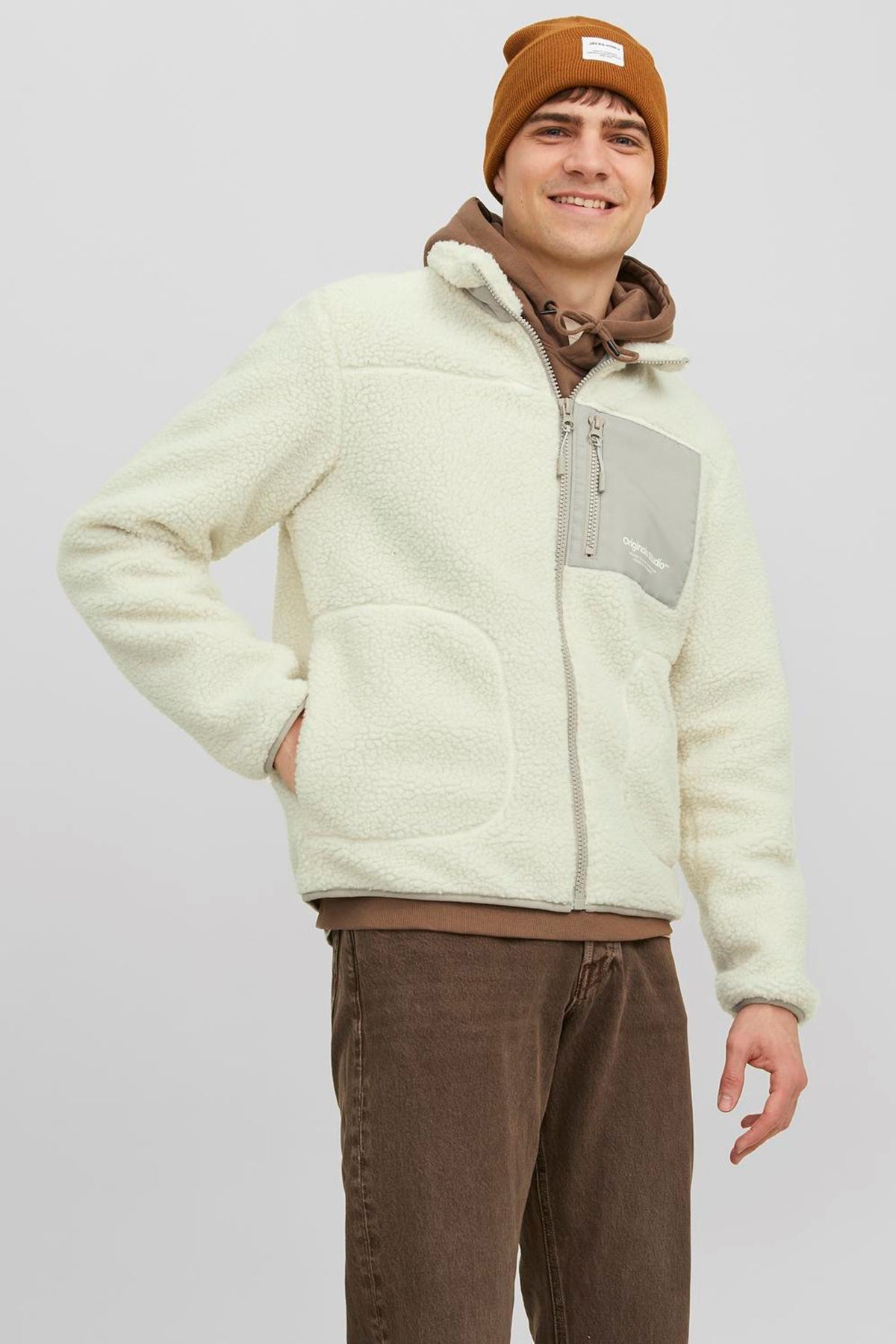 معطف واق من المطر & الرياح Jack & Jones لون بيج