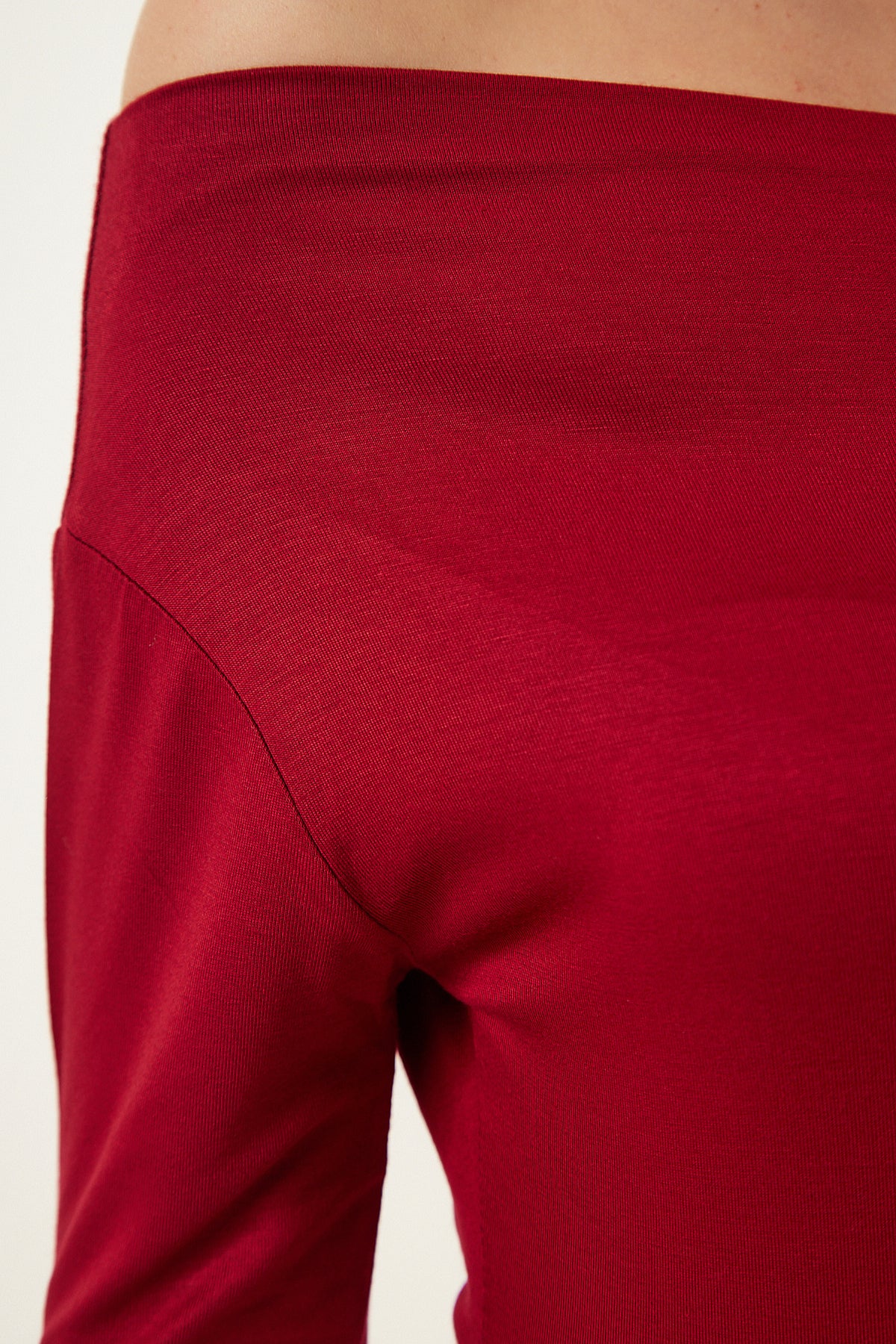 بلوزة Happiness İstanbul لون بوردو