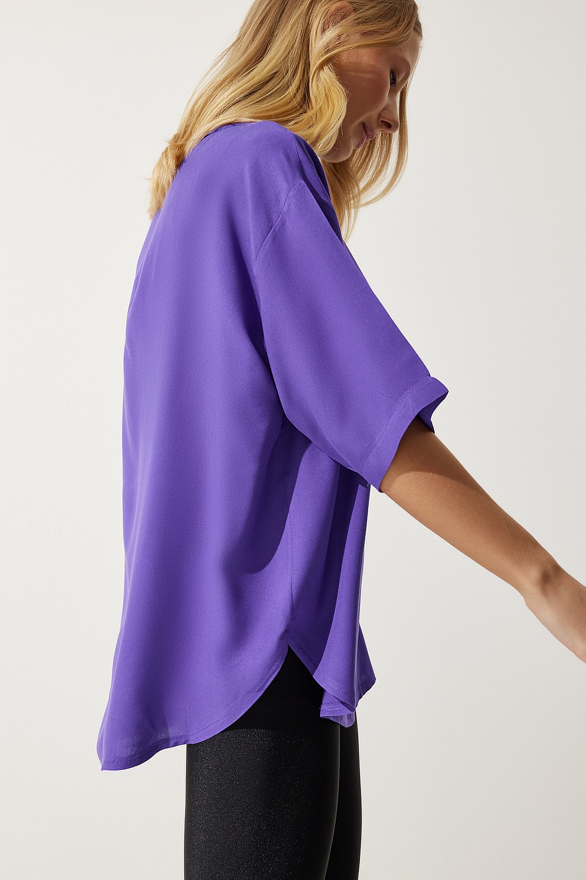 بلوزة Happiness İstanbul لون بنفسجي