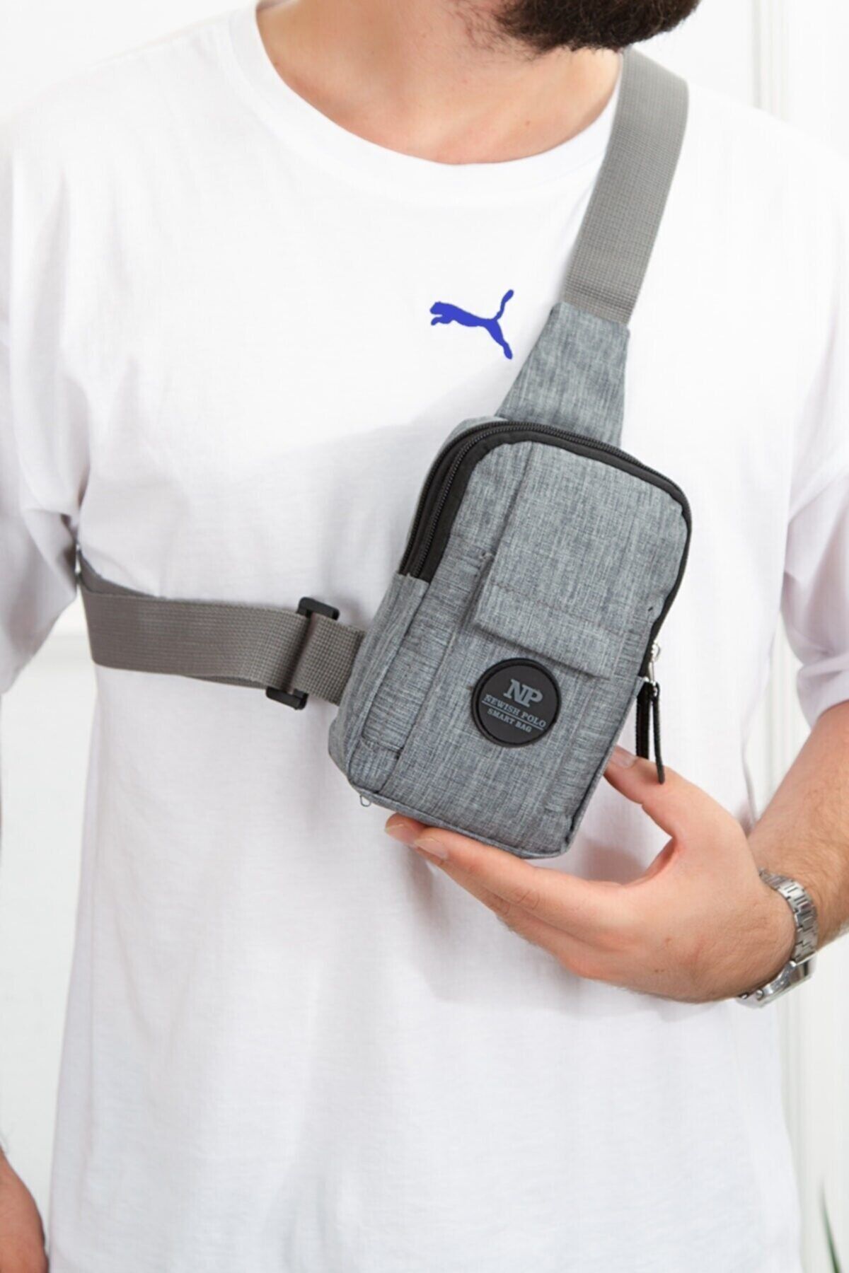 حقيبة خصر NEWISH POLO ACCESSORIES لون رمادي