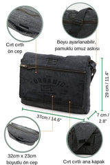 حقيبة كتف عملية old cotton cargo لون رمادي