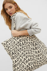حقيبة كتف Stradivarius لون بيج فاتح