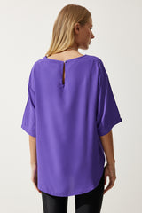 بلوزة Happiness İstanbul لون بنفسجي