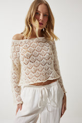 بلوزة Happiness İstanbul لون بيج