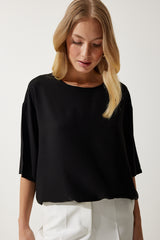 بلوزة Happiness İstanbul لون أسود