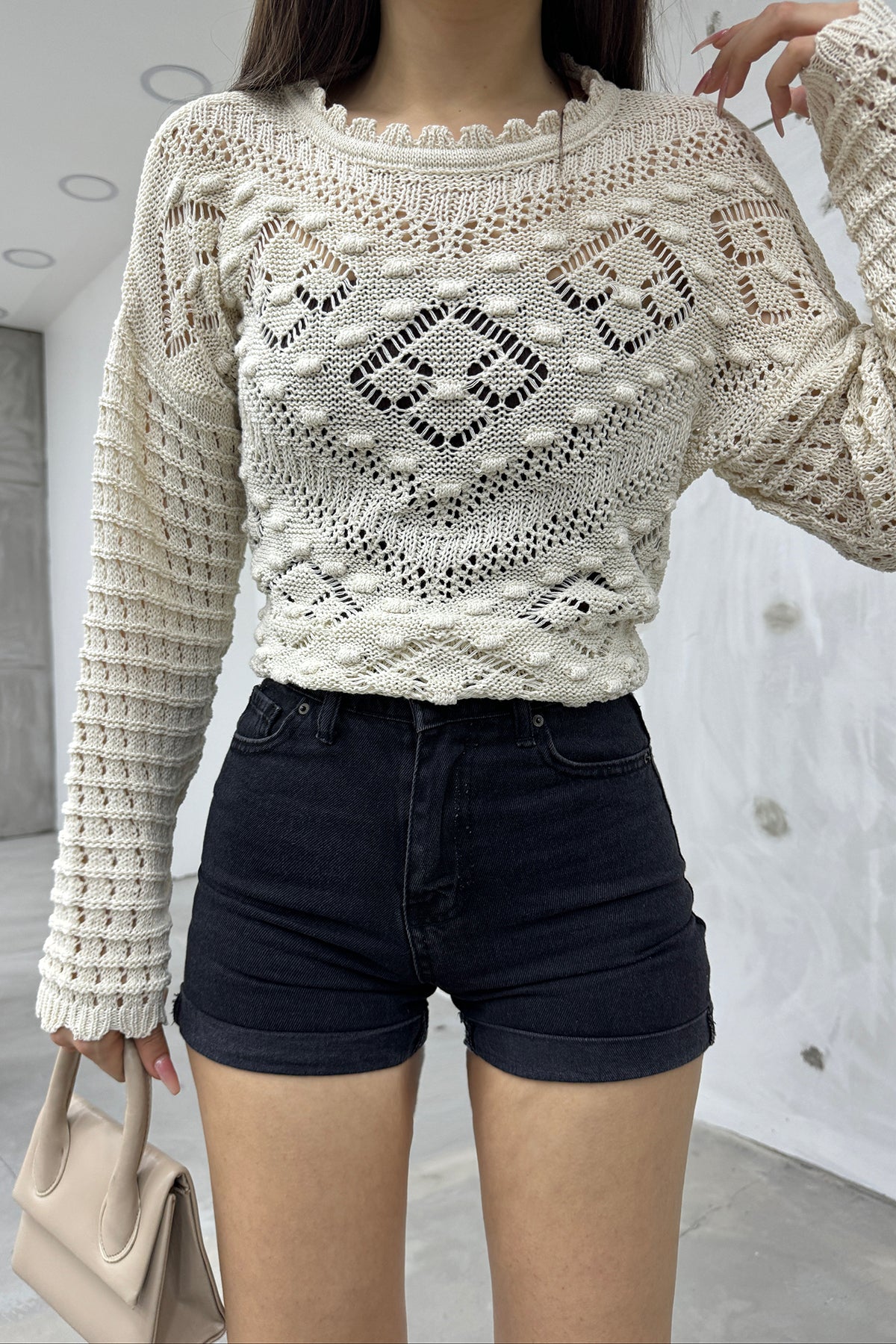 بلوزة Cistern İstanbul لون بيج