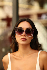 نظارة شمسية Modalucci لون أبيض