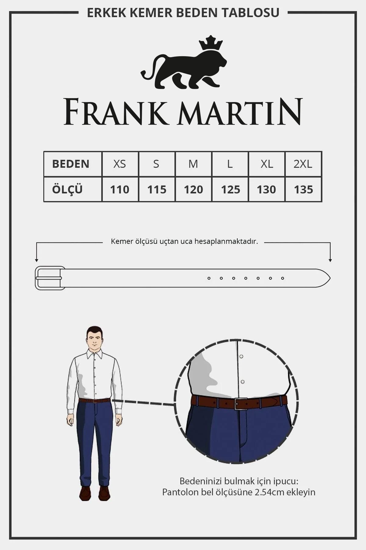 حزام Frank Martin لون أسود