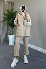 طقم HAZA MODA لون بيج