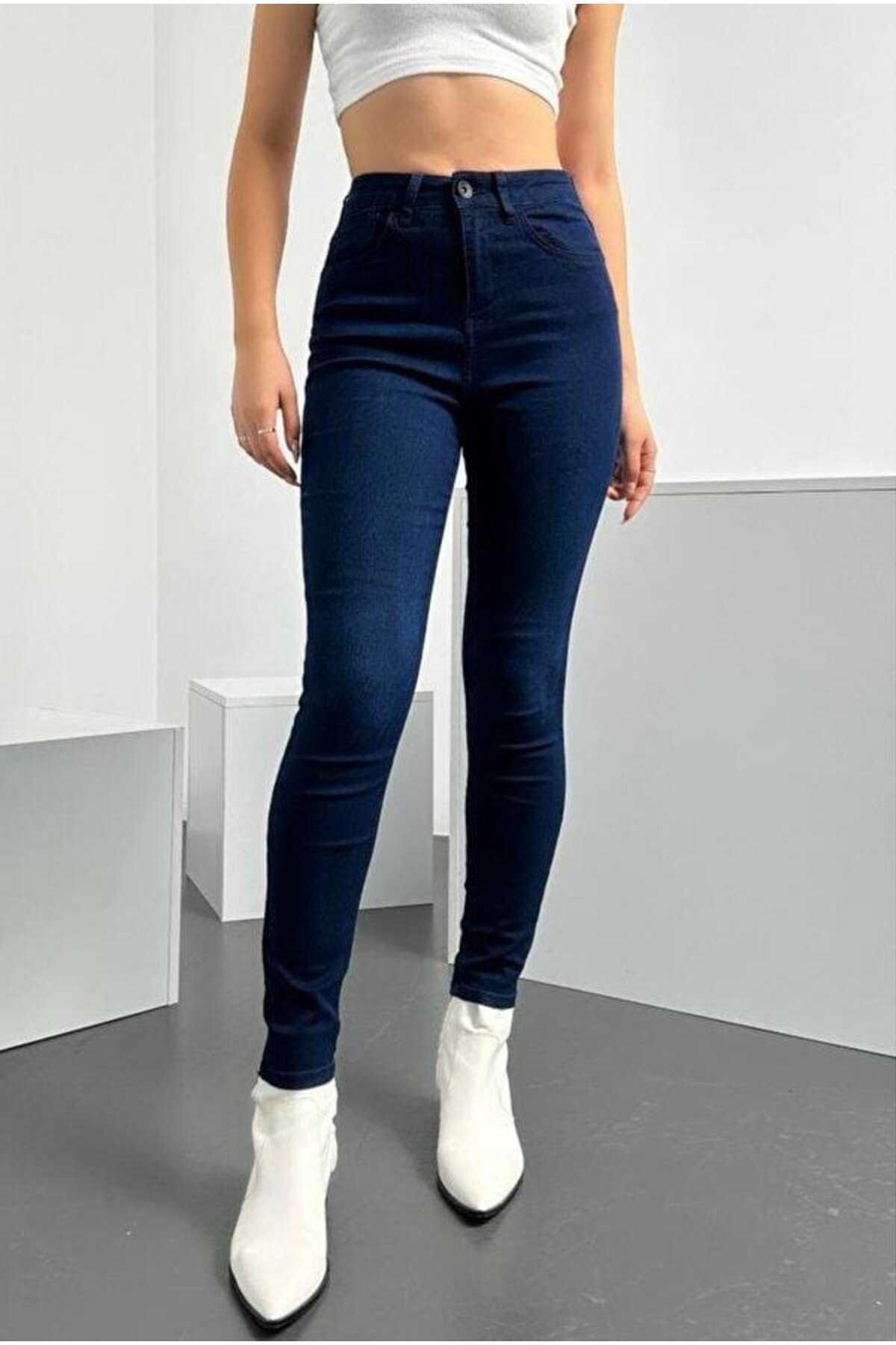 جينز geenz manifacture لون أزرق غامق