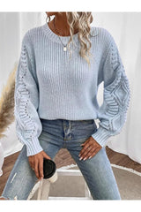 كنزة AQE FASHION لون أزرق