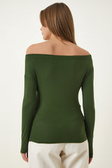 بلوزة Happiness İstanbul لون كاكي