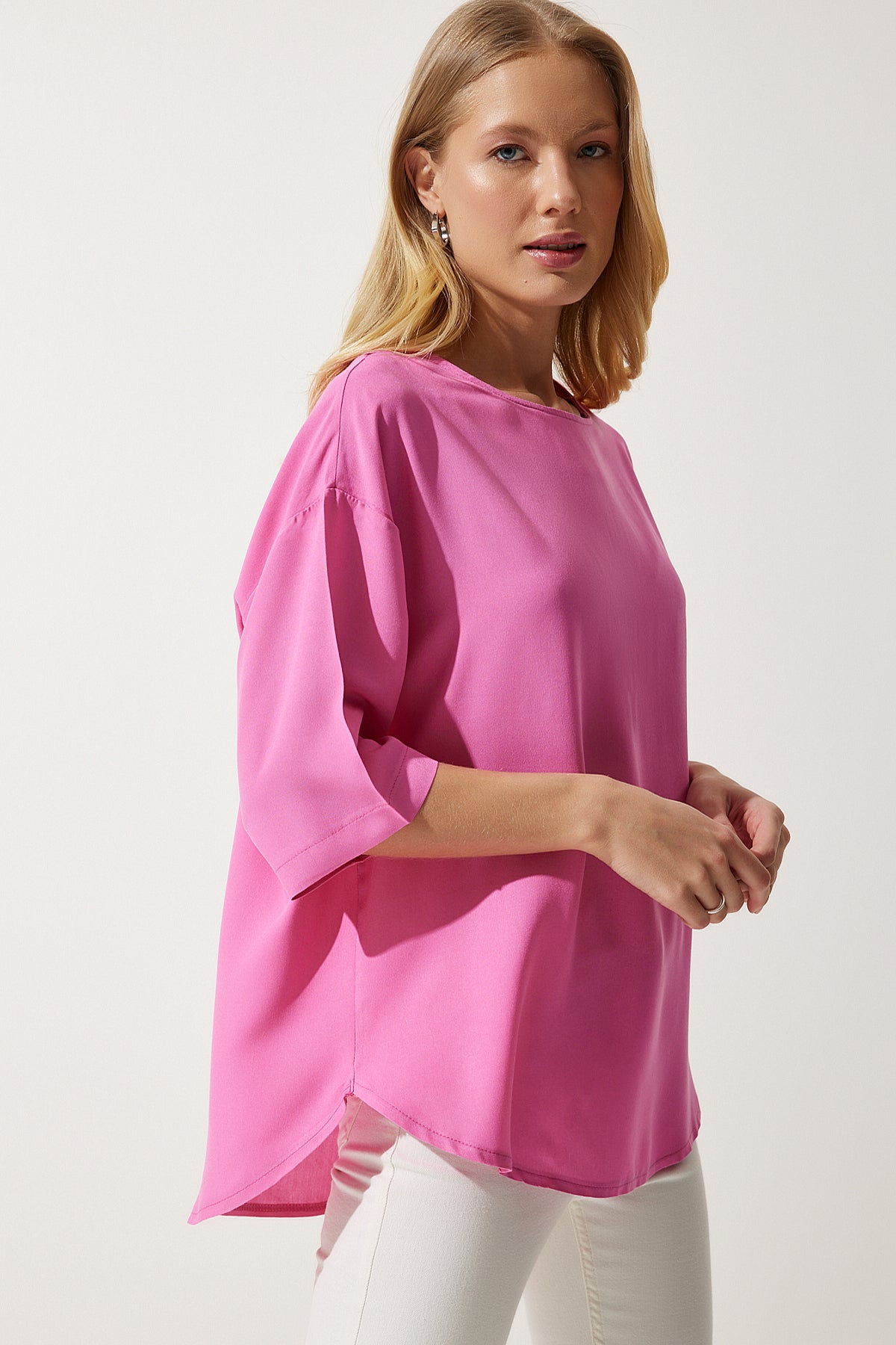 بلوزة Happiness İstanbul لون زهري