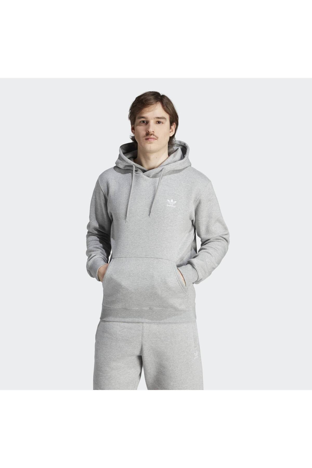 هودي adidas لون رمادي