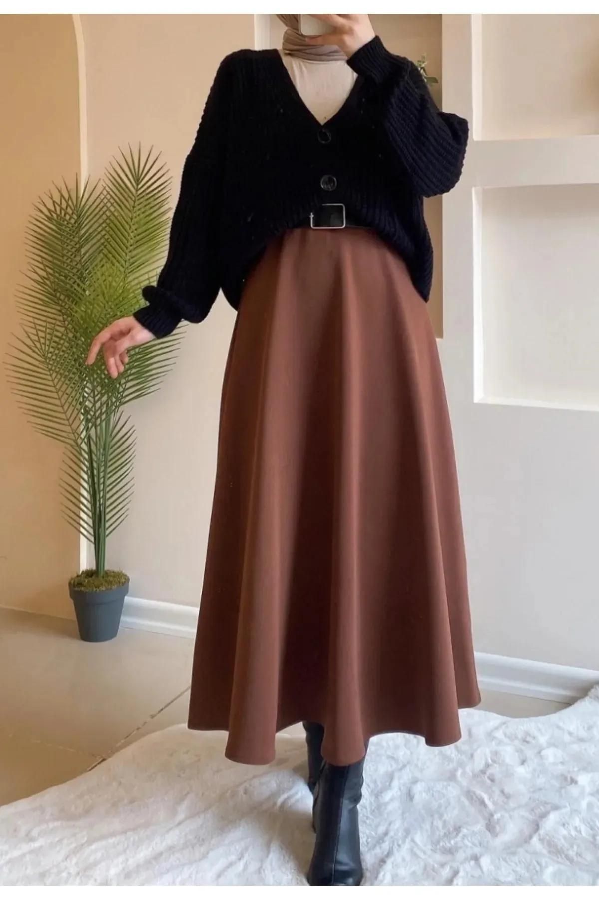 تنورة bessomoda لون بني