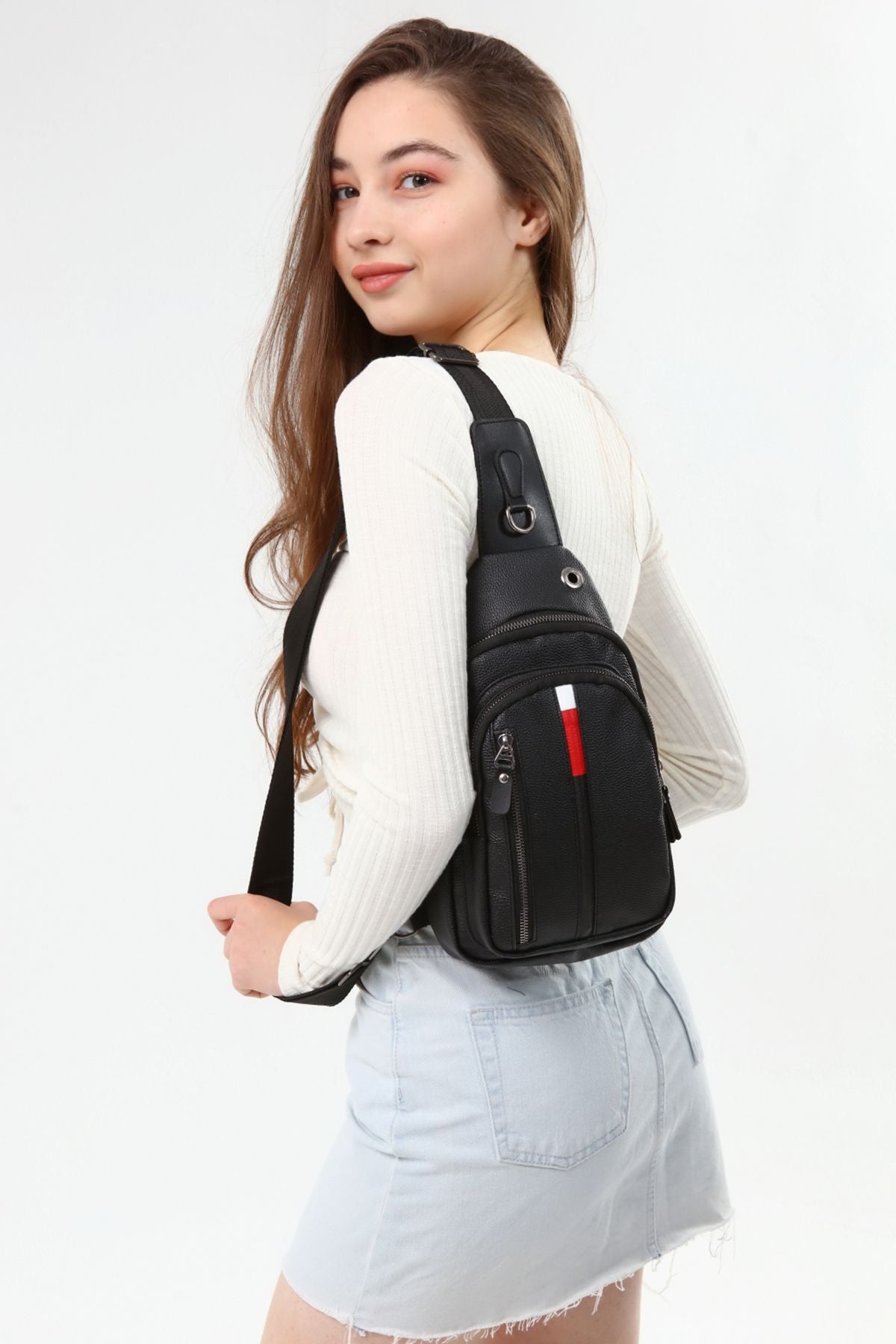 حقيبة كتف Av A Dos لون أسود