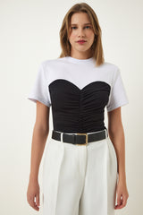 بلوزة Happiness İstanbul لون أبيض