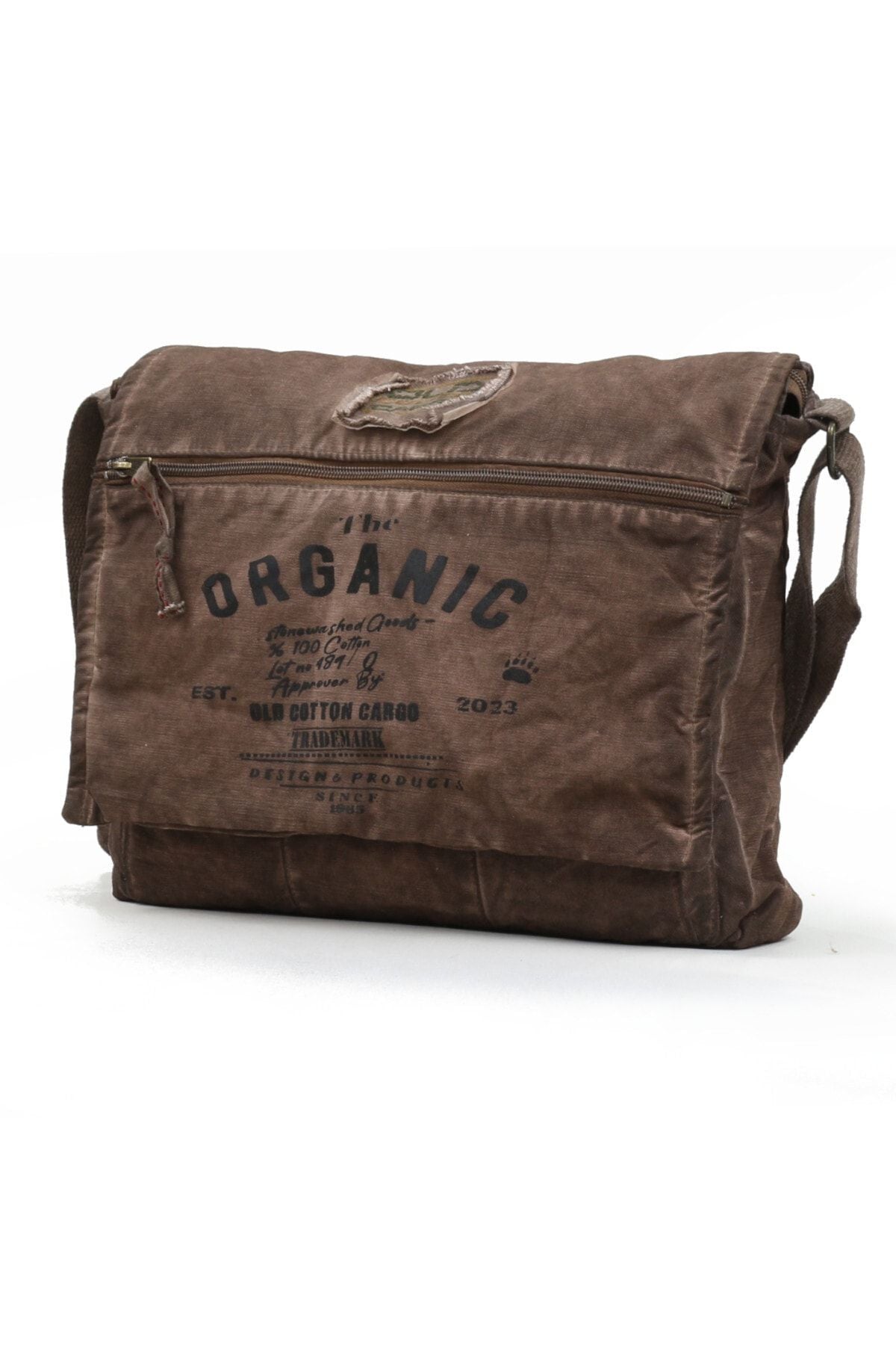 حقيبة كتف عملية old cotton cargo لون بني