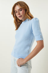 بلوزة Happiness İstanbul لون أزرق