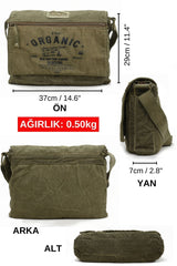 حقيبة كتف عملية old cotton cargo لون كاكي