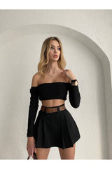 تنورة LB Laluna Butik لون أسود