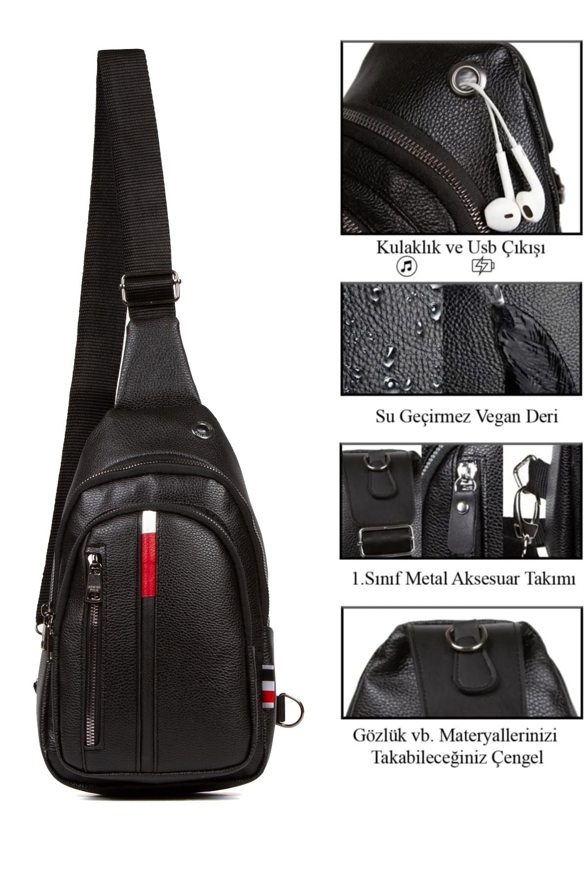 حقيبة كتف Av A Dos لون أسود