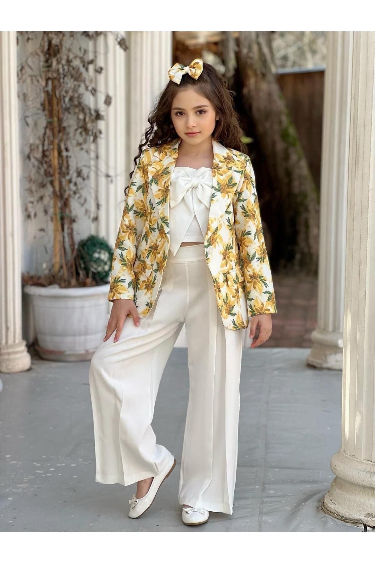 بدلة By Feyza Kids Collection لون أصفر