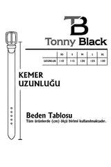 حزام Tonny Black لون أسود