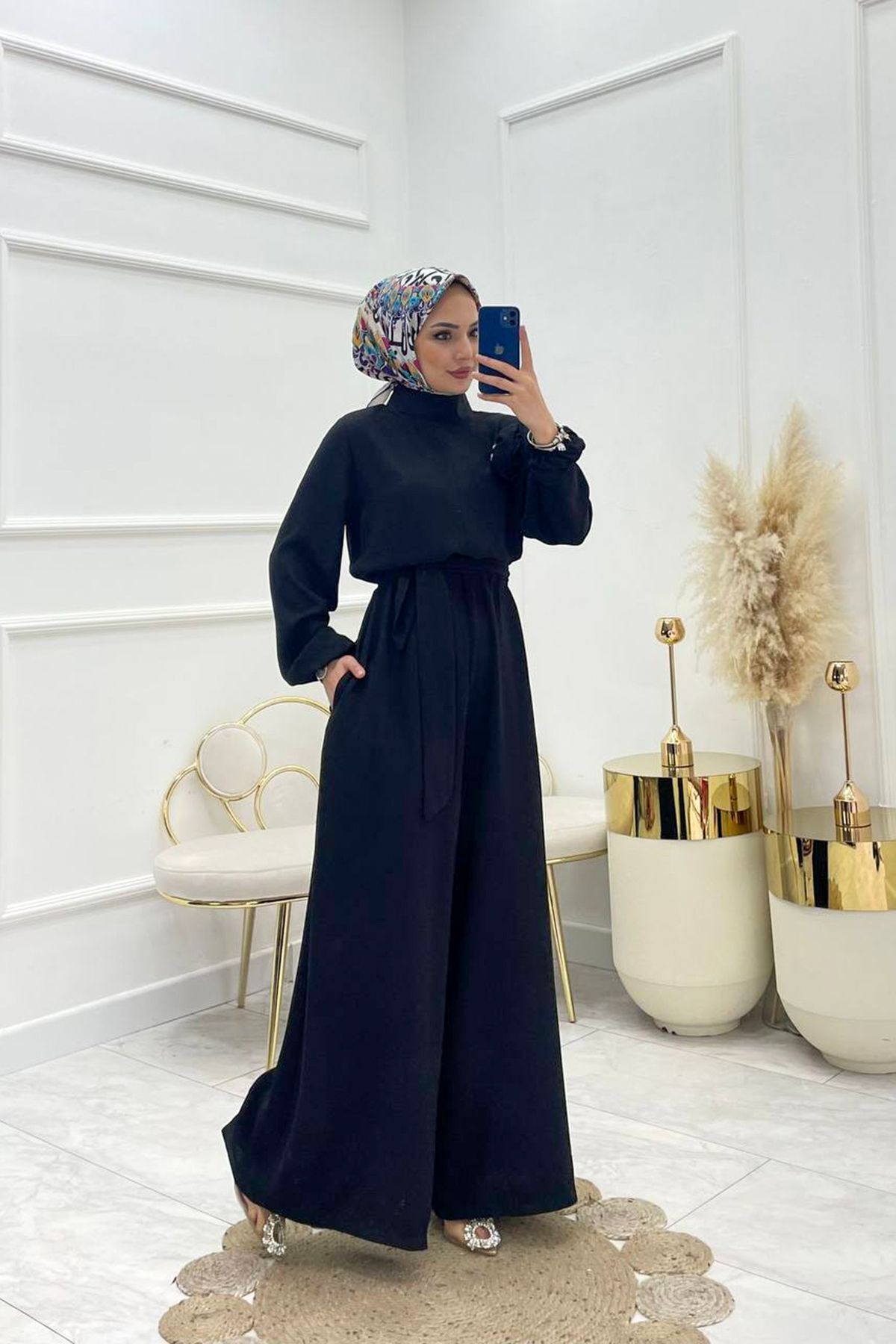 قفزة الحجاب Neşeli Butik لون أسود