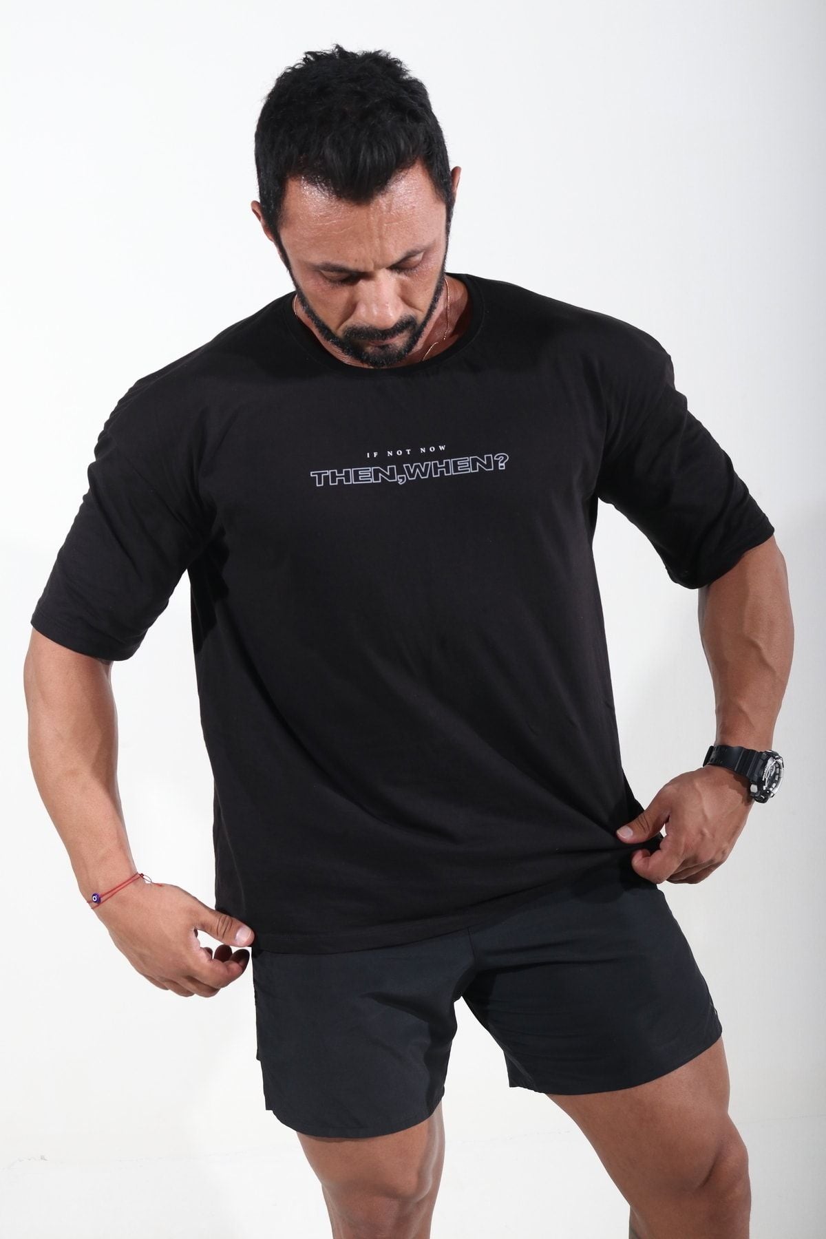 تيشيرت GYMNASIUM WEAR لون أسود