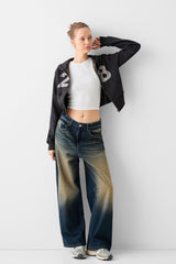 هودي Bershka لون رمادي