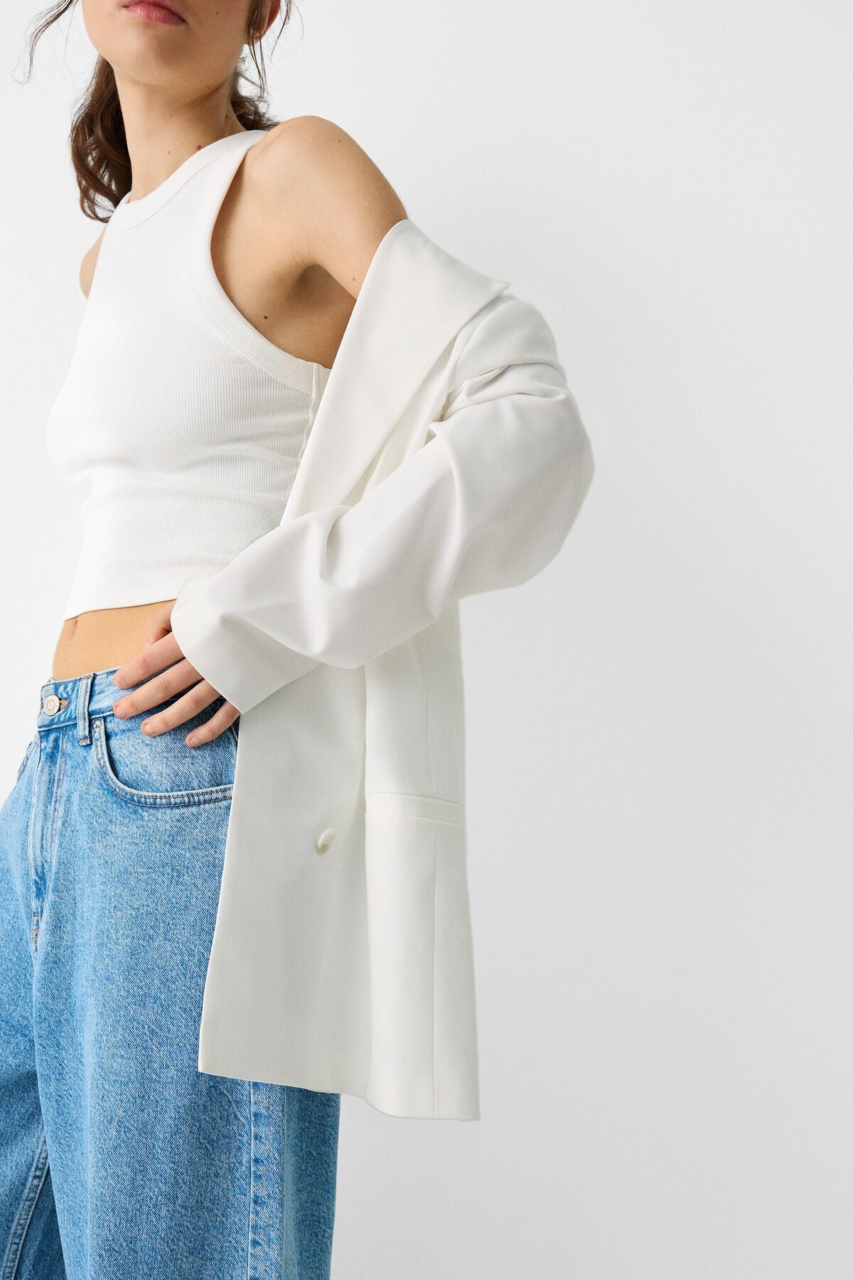 جاكيت Bershka لون برتقالي