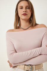 بلوزة Happiness İstanbul لون زهري