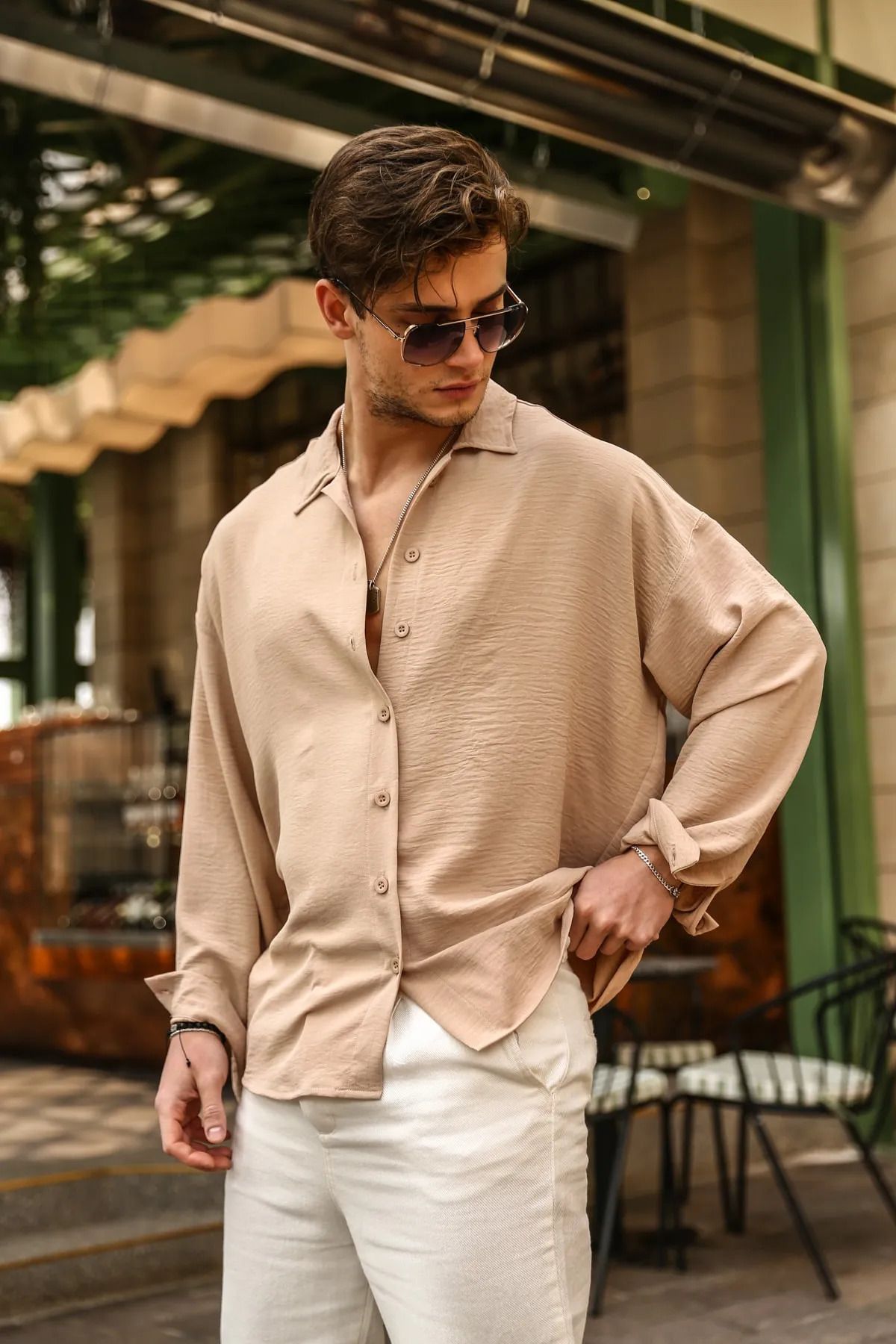 قميص Gray Clothing لون بيج