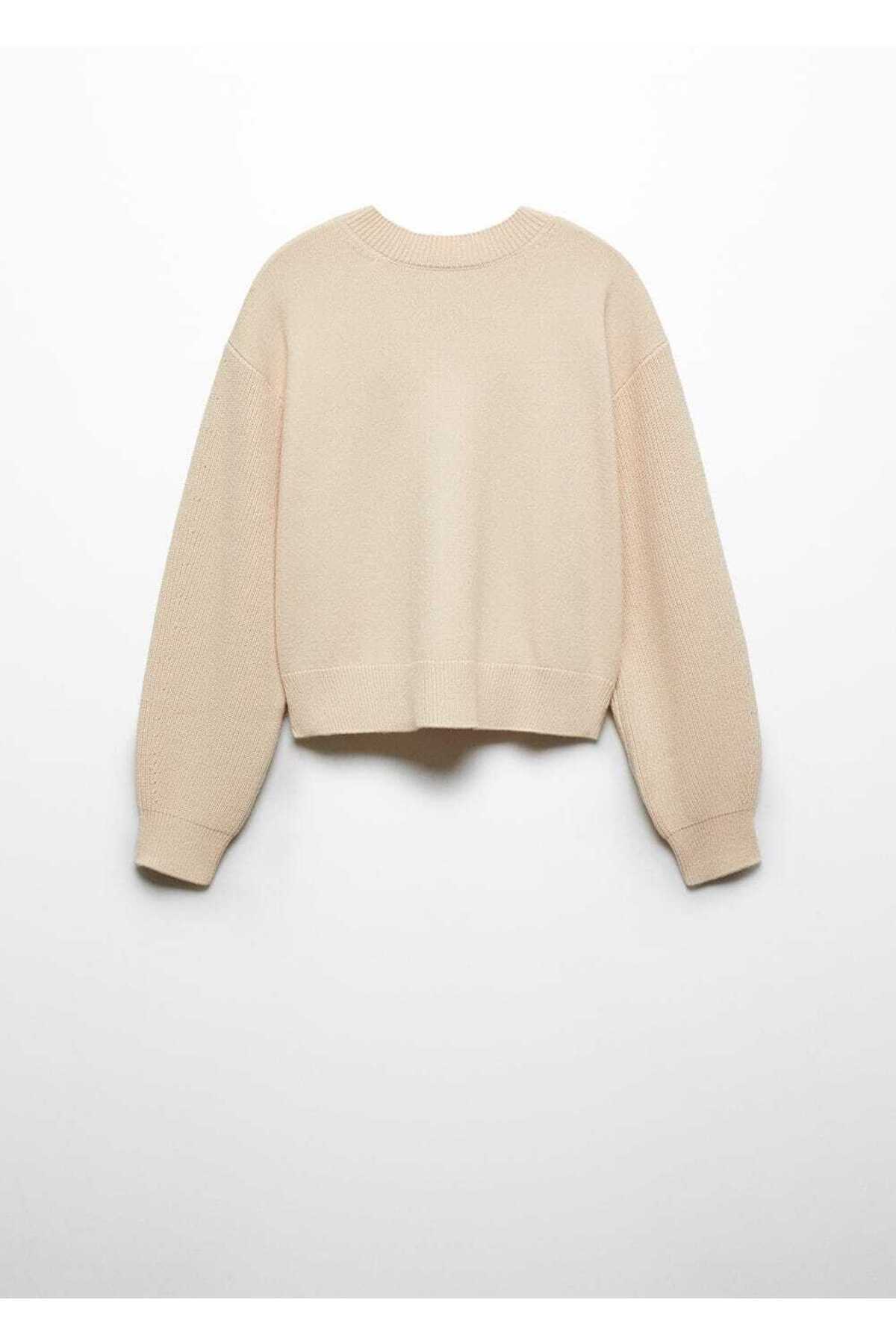 كنزة MANGO لون بيج فاتح